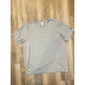Tracksmith Mens Gray Cotton Blend T Shirt Short Sleeve Crew Neck XL Made in USA